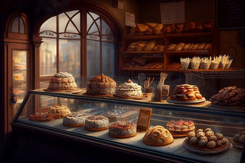 Bakery and Pastries. AI Generated Stock Illustration Illustration of