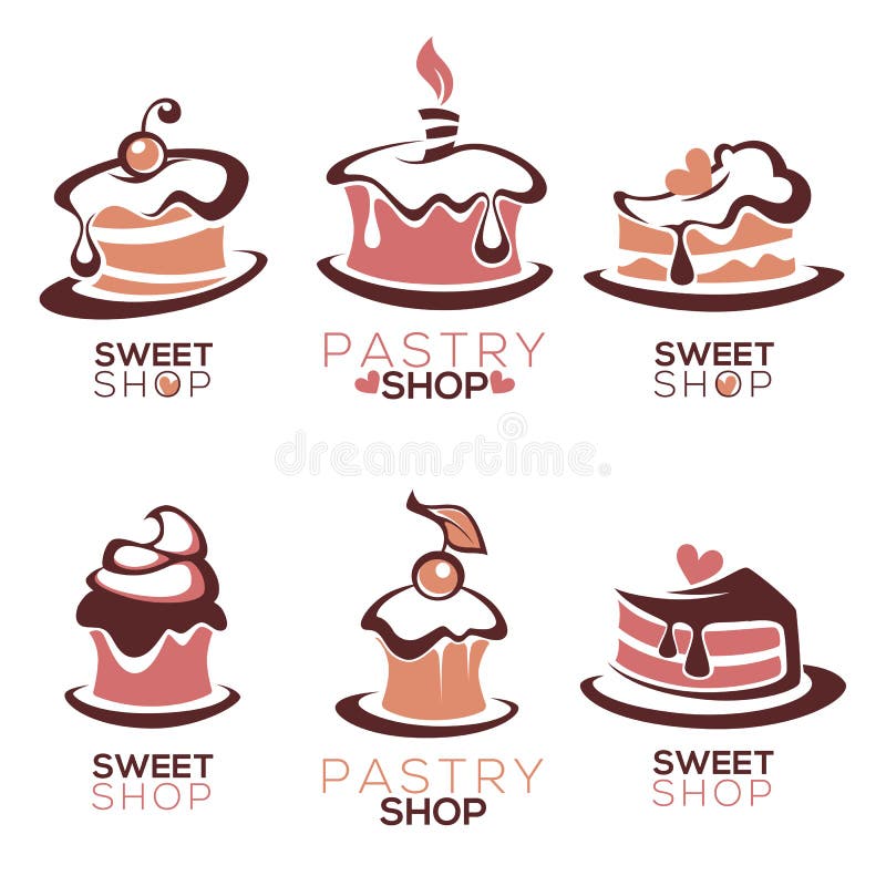 Bakery, pastry, confectionery, cake, dessert, sweets shop, stock illustration Bakery, pastry, confectionery, cake, dessert, sweets shop, stock illustration