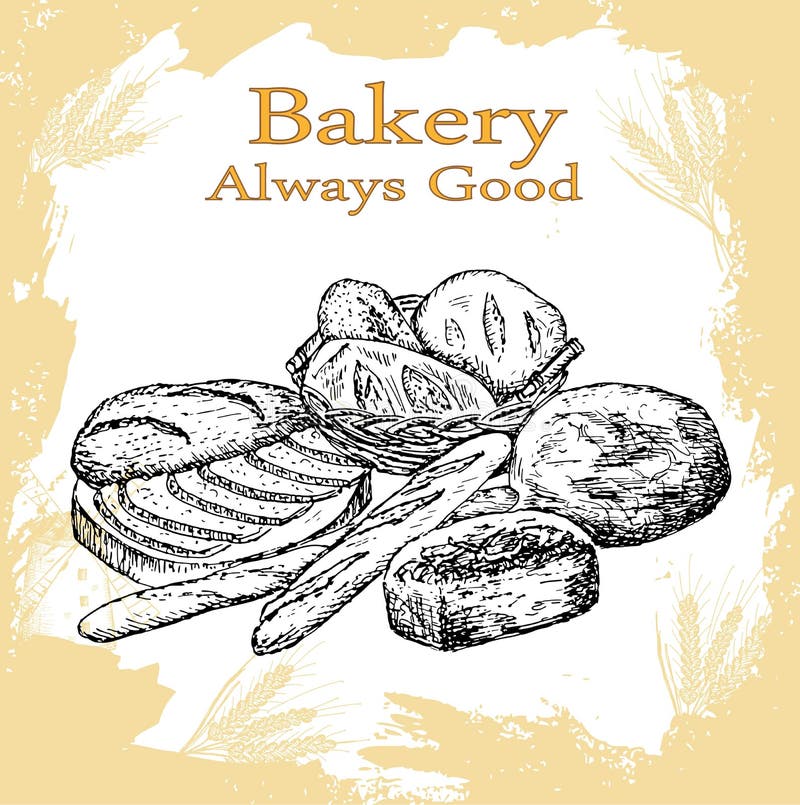 Bakery set vector illustration