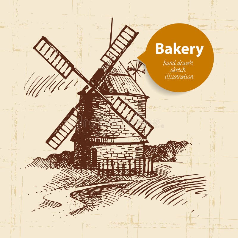 Bakery Sketch Vector Poster of Bread Stock Vector Illustration of