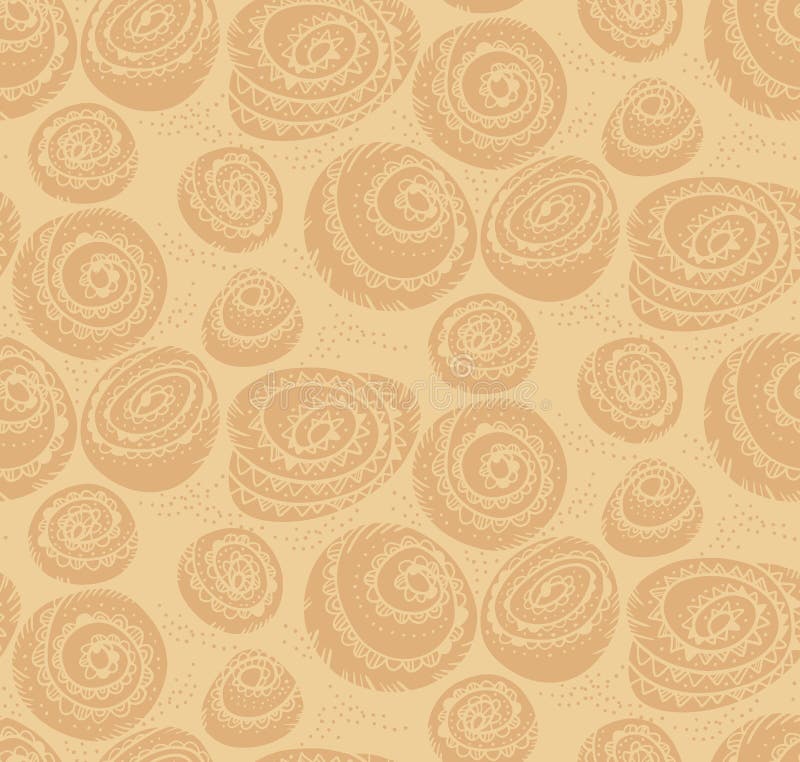 Bakery wrap with cinnamon bun seamless pattern vector illustration