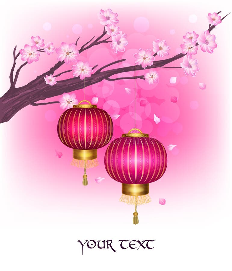 Bakgrund blomstrar filialCherrywhite stock illustrationer