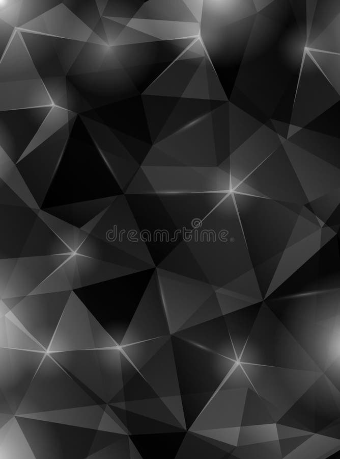 Bakgrund för abstrakt begrepp för mörk svart polygonal royaltyfri illustrationer