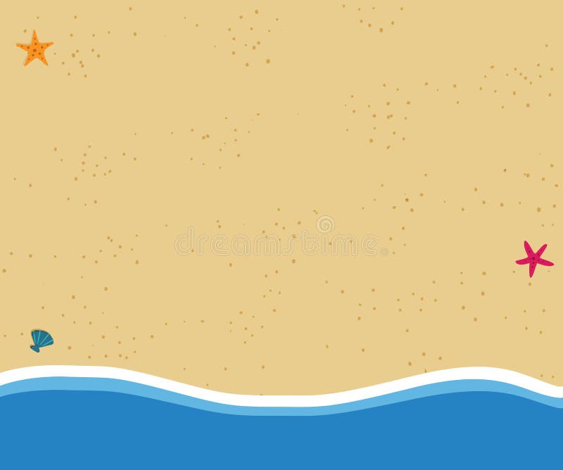 Bakgrund för bästa sikt av den guld- sandiga stranden i plan symbolsdesign royaltyfri illustrationer Bakgrund för bästa sikt av den guld- sandiga stranden i plan symbolsdesign royaltyfri illustrationer