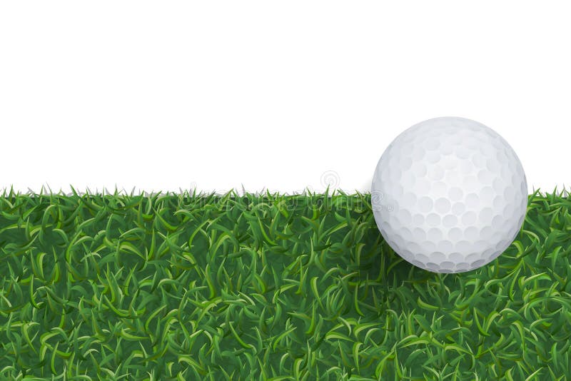 Bakgrund för golfboll och för grönt gräs med område för kopieringsutrymme vektor royaltyfri illustrationer Bakgrund för golfboll och för grönt gräs med område för kopieringsutrymme vektor royaltyfri illustrationer