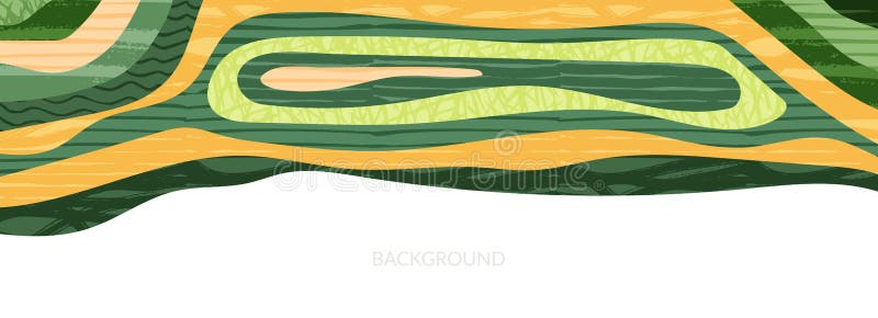 Bakgrund för grön abstrakt jordbruksfältvektor. presentationshuvud för agro-banderollmall för servergrupp. vågrät layout stock illustrationer