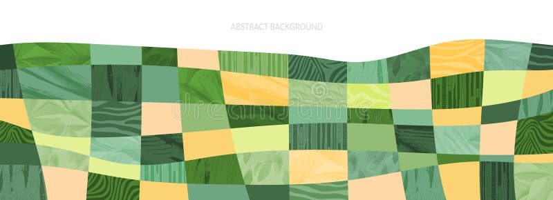 Bakgrund för grön abstrakt jordbruksfältvektor. presentationshuvud för agro-banderollmall för servergrupp. vågrät layout royaltyfri illustrationer