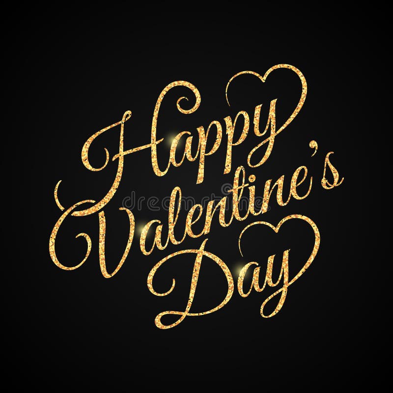 Bakgrund för guld för bokstäver för valentindagtappning royaltyfri illustrationer Bakgrund för guld för bokstäver för valentindagtappning royaltyfri illustrationer
