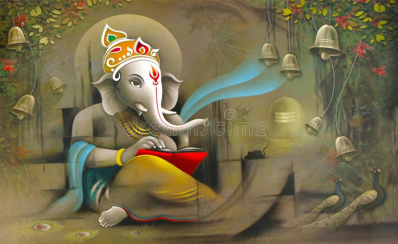 Bakgrund för Hindu Lord Ganesha texture wallpaper