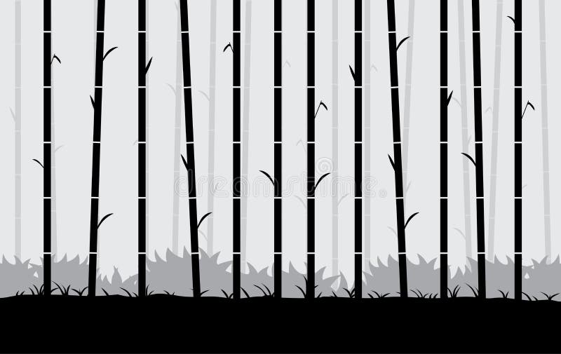 Bakgrund för konturbambuvektor stock illustrationer Bakgrund för konturbambuvektor stock illustrationer