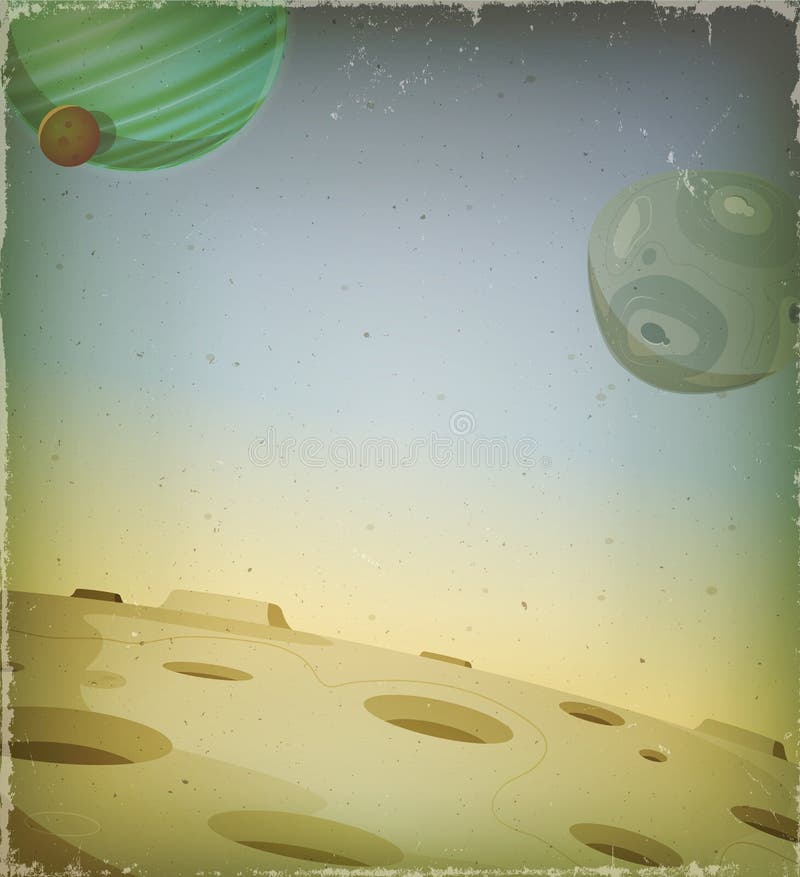 Bakgrund för planet för ScifiGrunge främmande royaltyfri illustrationer Bakgrund för planet för ScifiGrunge främmande royaltyfri illustrationer