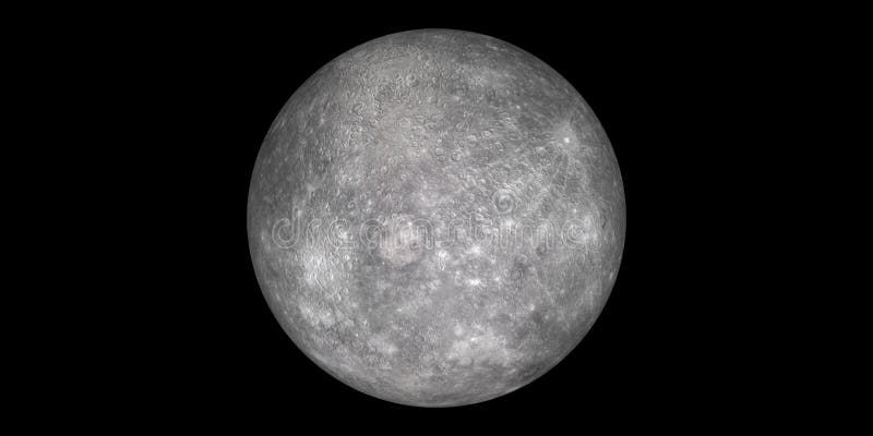 Bakgrund för svart för Mercury planetsolsystem stock illustrationer