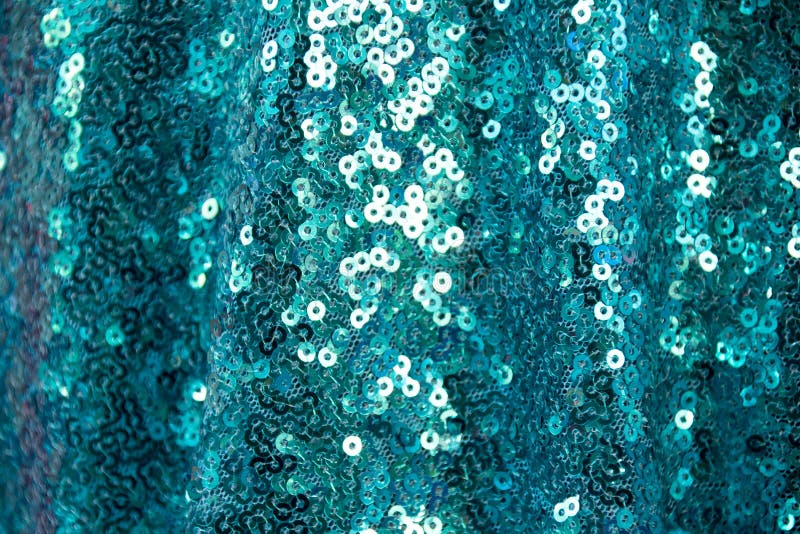 Bakgrund för Teal Sequin Fabric abstrakt begrepptextur arkivfoton Bakgrund för Teal Sequin Fabric abstrakt begrepptextur arkivfoton