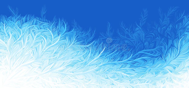 Bakgrund för vinterblå glassfrost i julklump Vektorillustration
