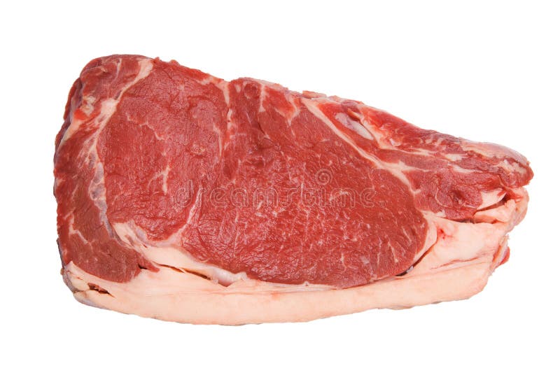 Bakgrund isolerad smaklig white för röd steak