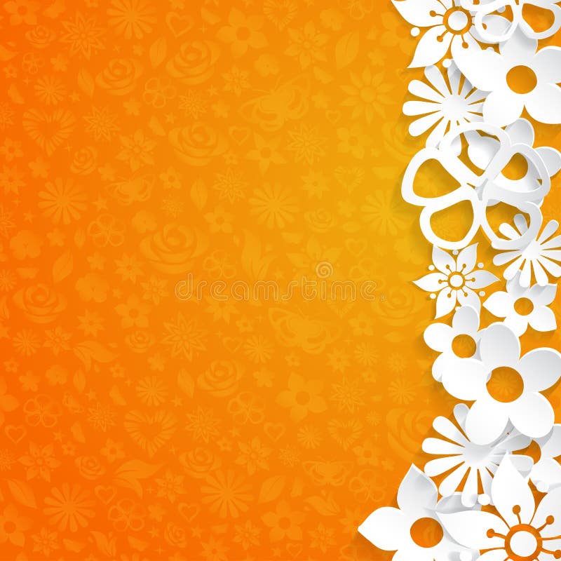 Bakgrund med pappers- blommor stock illustrationer Bakgrund med pappers- blommor stock illustrationer