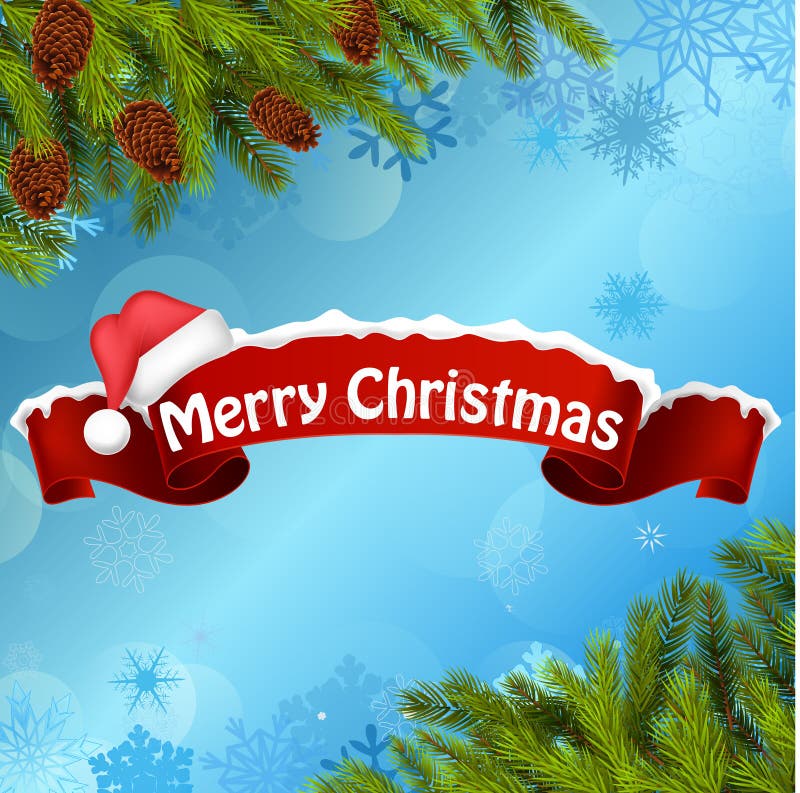 Bakgrundsbaner för glad jul och julträd vektor illustrationer Bakgrundsbaner för glad jul och julträd vektor illustrationer