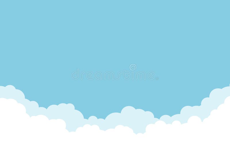 Bakgrundsbluen clouds morgonen skjuten skywhite Design f? r tecknad filml? genhetstil ocks? vektor f? r coreldrawillustration stock illustrationer
