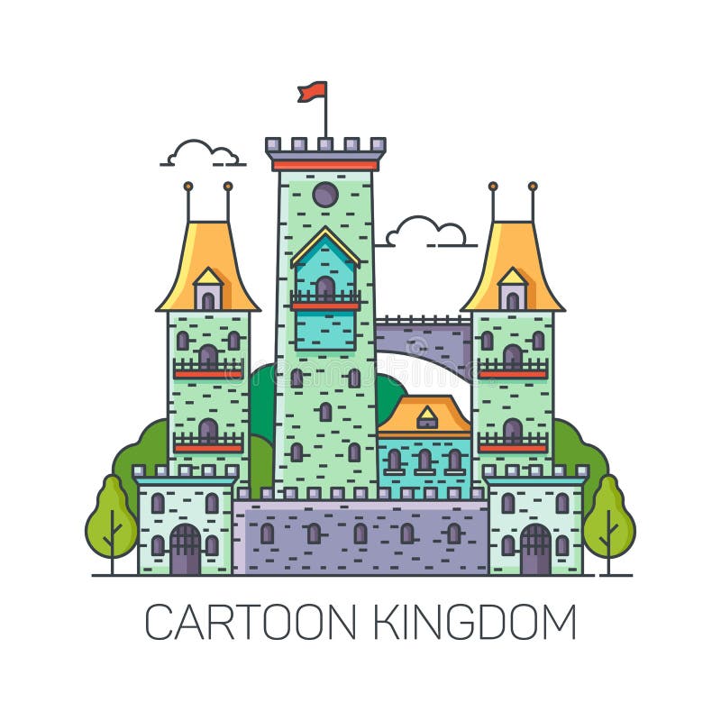 Bakgrundslandskap för saga rockera princessen stock illustrationer Bakgrundslandskap för saga rockera princessen stock illustrationer
