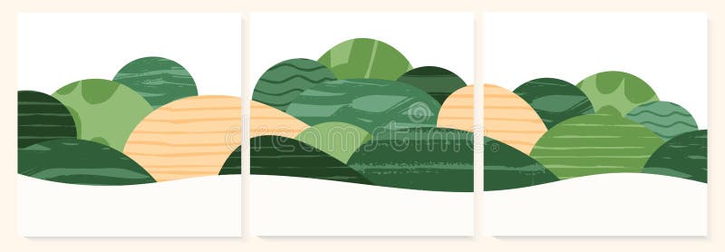 Bakgrundsmall för abstrakt jordbruksfält eller jordbrukskort. Vineyard valley-mönstret vårlandskap royaltyfri illustrationer