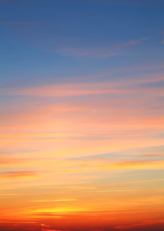 Sky Background red - orange - blue sky. Sky Background red - orange - blue sky