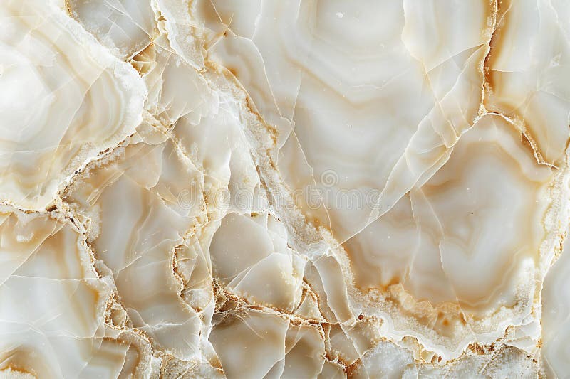 Bakgrundsstängning av vit och beige marktextur. vit onyxyta med naturliga mönster för väggbeklädnad eller golvplattor royaltyfri illustrationer
