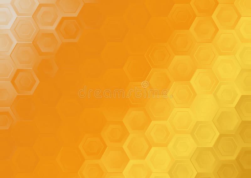 Bakgrundsvektor för orange honeykomb-mönster