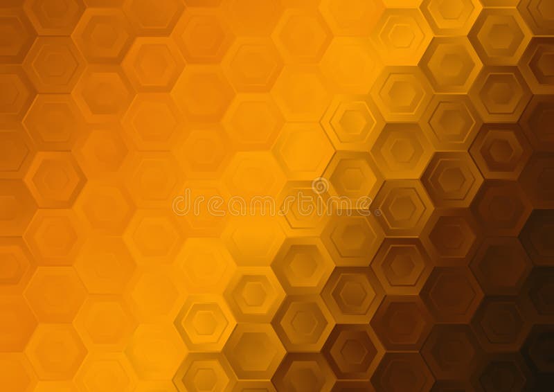 Bakgrundsvektor för orange honungskomb-mönster