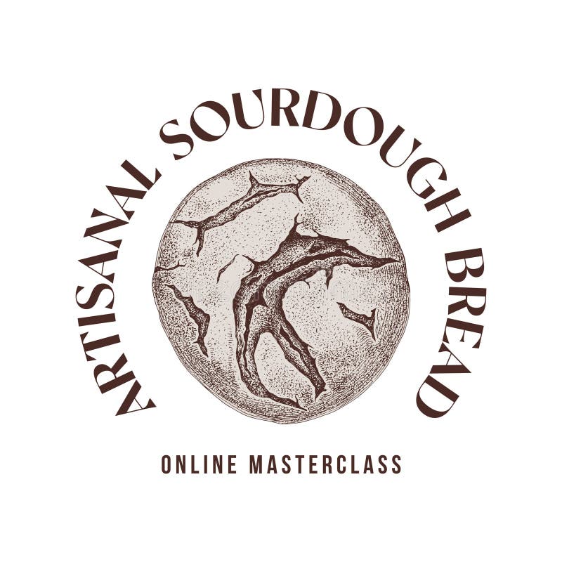 Baking bread logo template vector royalty free illustration