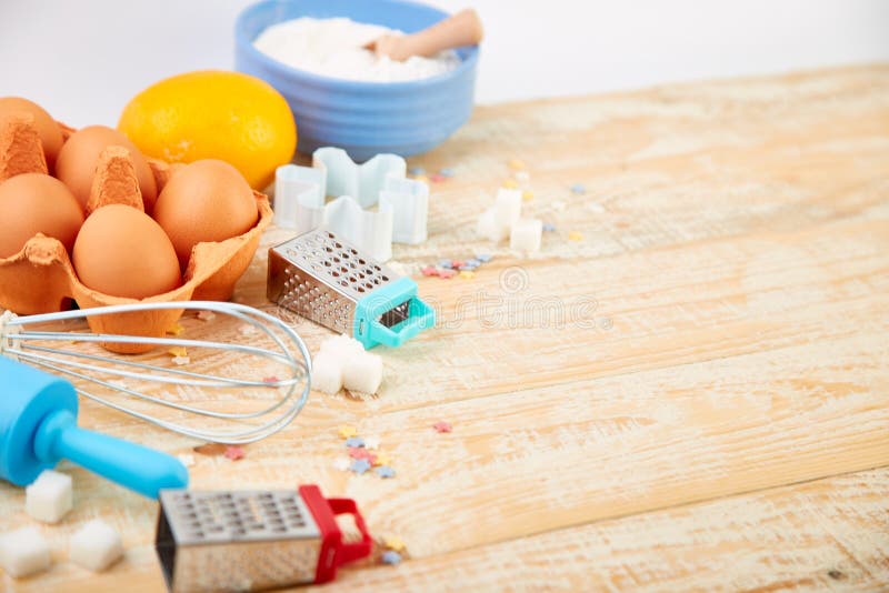 Baking or Cooking Ingredients. Bakery Frame. Dessert Ingredients and