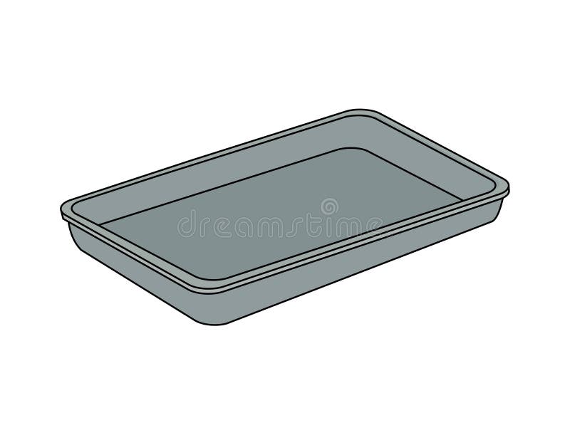Rectangular Black Baking Tray In Oven Isolated On White Background Top View Baking  Tray Stock Photo - Download Image Now - iStock