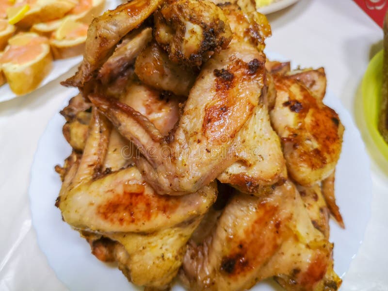 Baking Hot and Spicy Grill Chicken Wings in the Oven with Grain