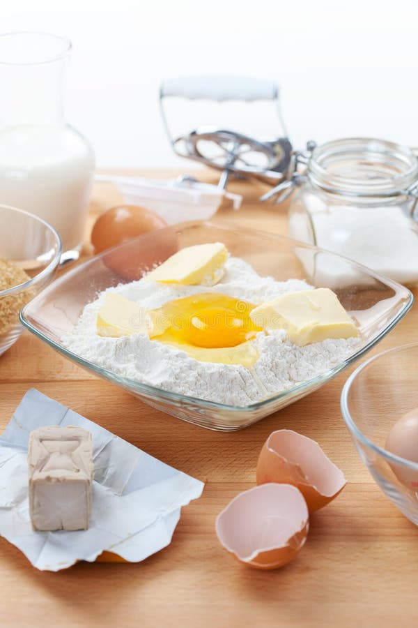 Baking ingredients stock image. Image of homemade, bake 27245427