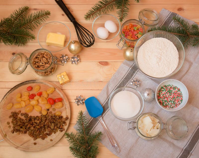 Christmas Cake Mixing Ingredients