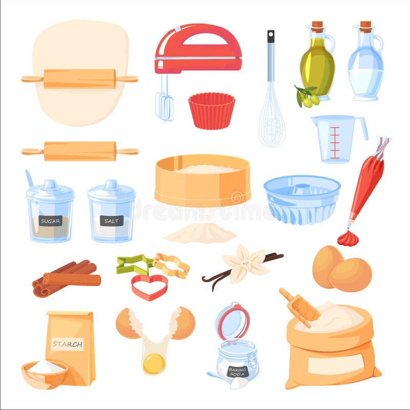 https://thumbs.dreamstime.com/b/baking-ingredients-kitchen-utensil-icons-vector-flat-cartoon-illustration-cooking-recipe-design-elements-baking-157776011.jpg