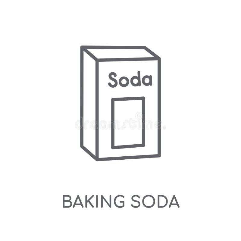 Baking soda linear icon. Modern outline baking soda logo concept stock illustration