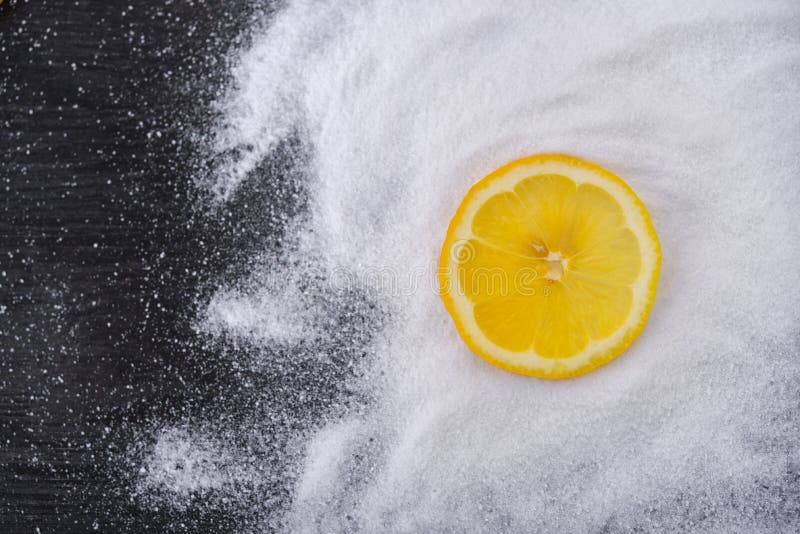 Baking Soda Sodium Bicarbonate and Lemon Stock Photo Image of