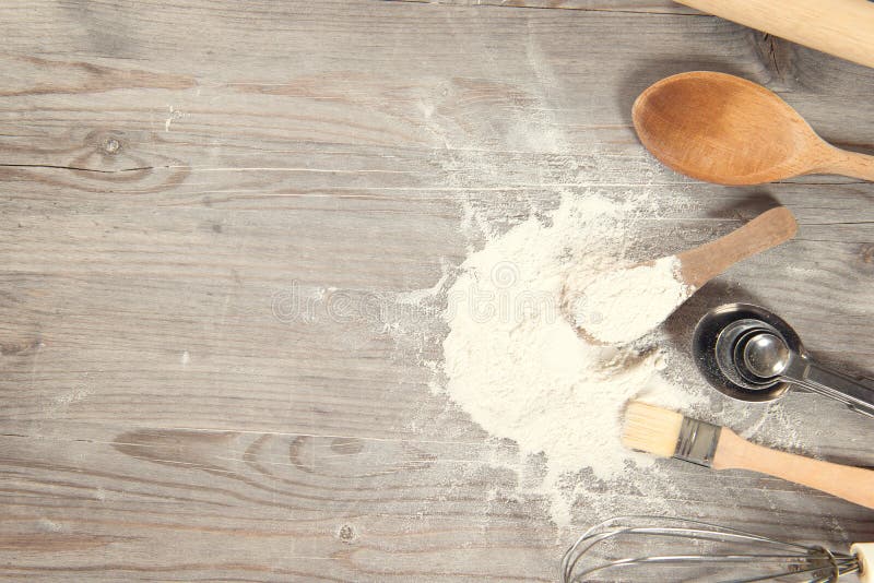 Baking tools with copy space royalty free stock images