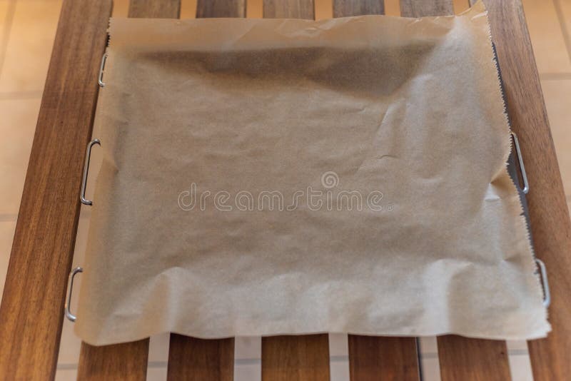 Baking Tray with Foil for the Dough To Lay Out Stock Image Image of