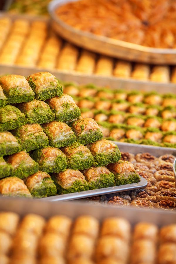 Baklava turco da sobremesa foto de stock Baklava turco da sobremesa foto de stock