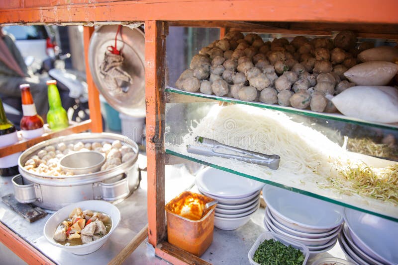 Bakso. indonesian famous meatball street food snack carts vendor. Bakso. indonesian famous meatball street food snack carts vendor