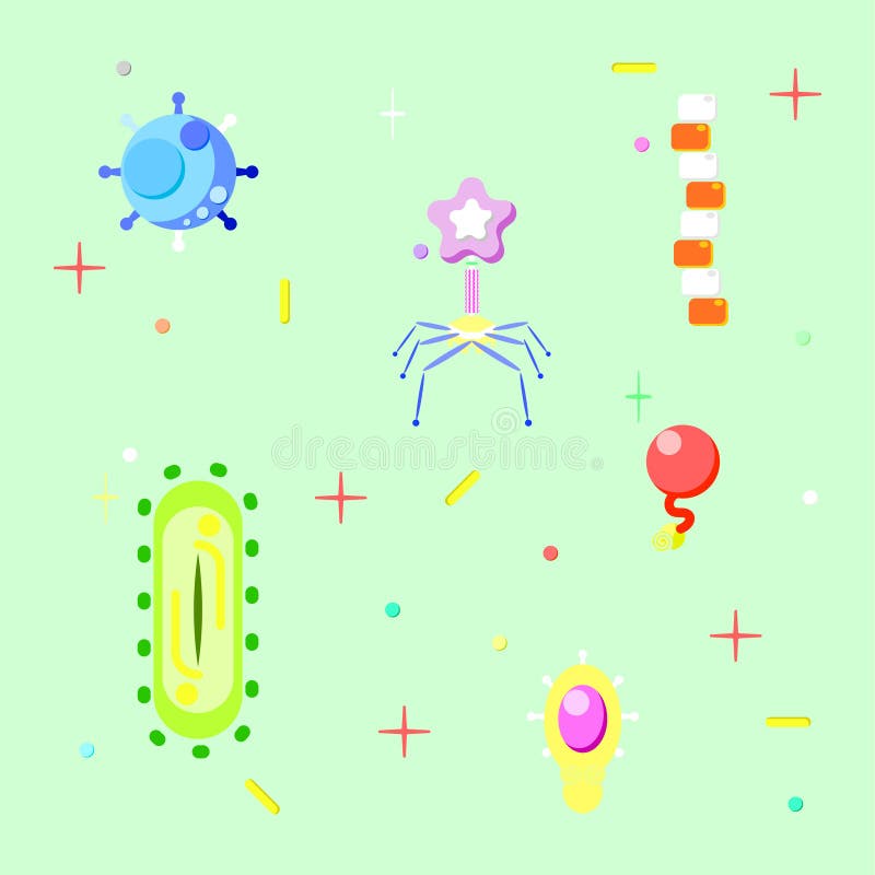 Bakterie i wirus royalty ilustracja Bakterie i wirus royalty ilustracja