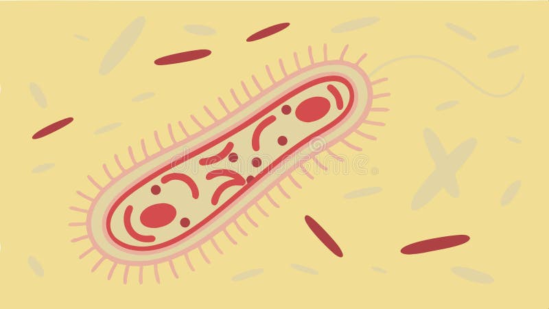 Bakteriecellernas mikroskopiska liv och vektorkonstruktion Generativ AI stock illustrationer