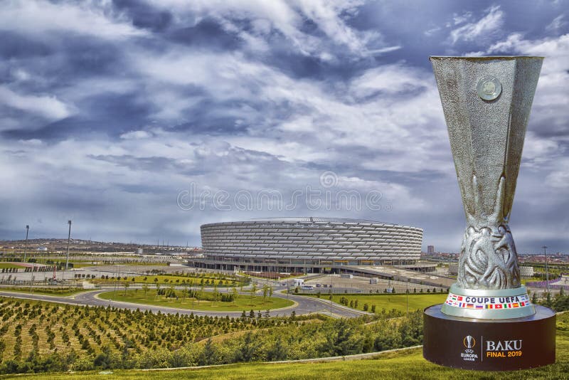 Baku Final 2019 UEFA del coupé Europa League 2019 Baku Olympic Stadium Final 2019 fotografia stock Baku Final 2019 UEFA del coupé Europa League 2019 Baku Olympic Stadium Final 2019 fotografia stock