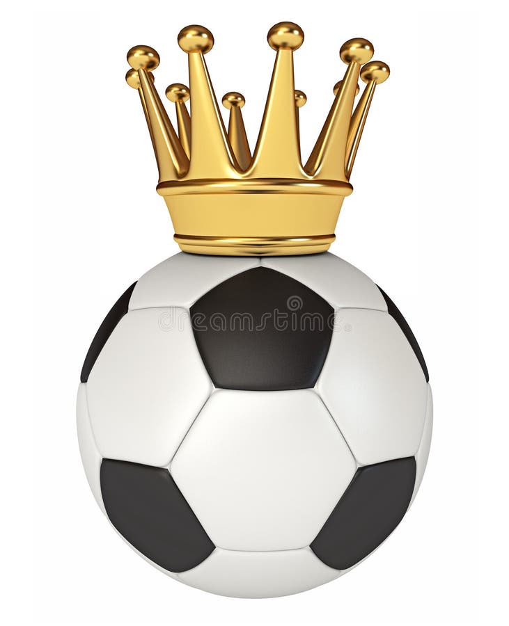 Balón de fútbol en corona ilustración del vector. Ilustración de ocio -  78081771