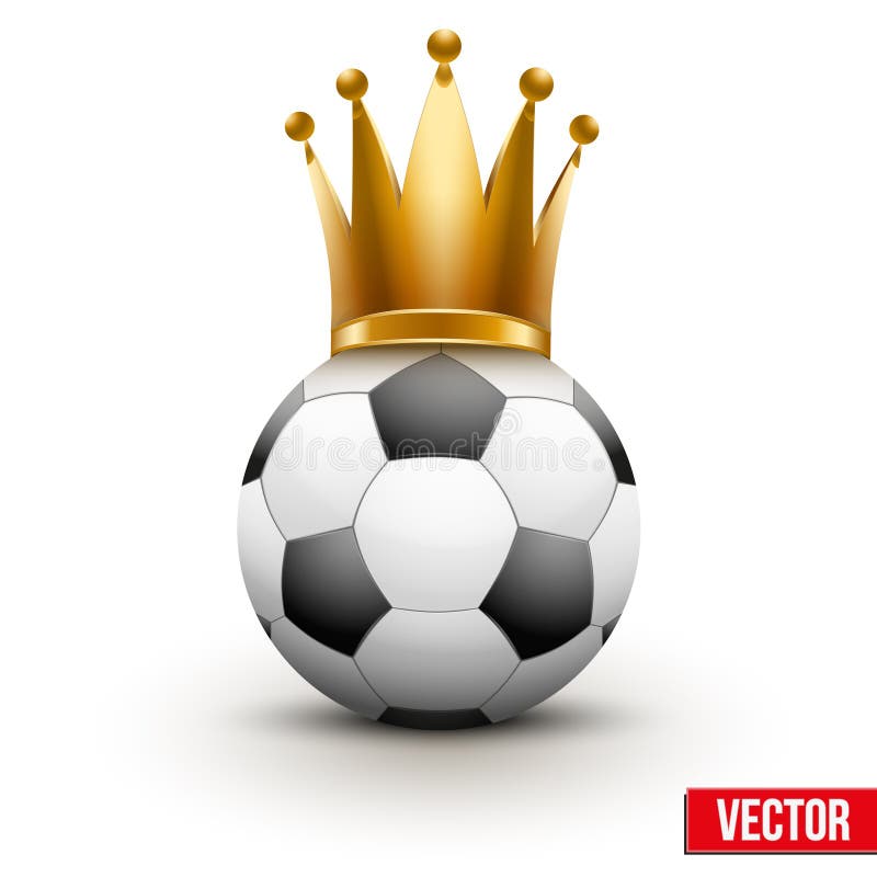 Balón de fútbol en corona ilustración del vector. Ilustración de ocio -  78081771