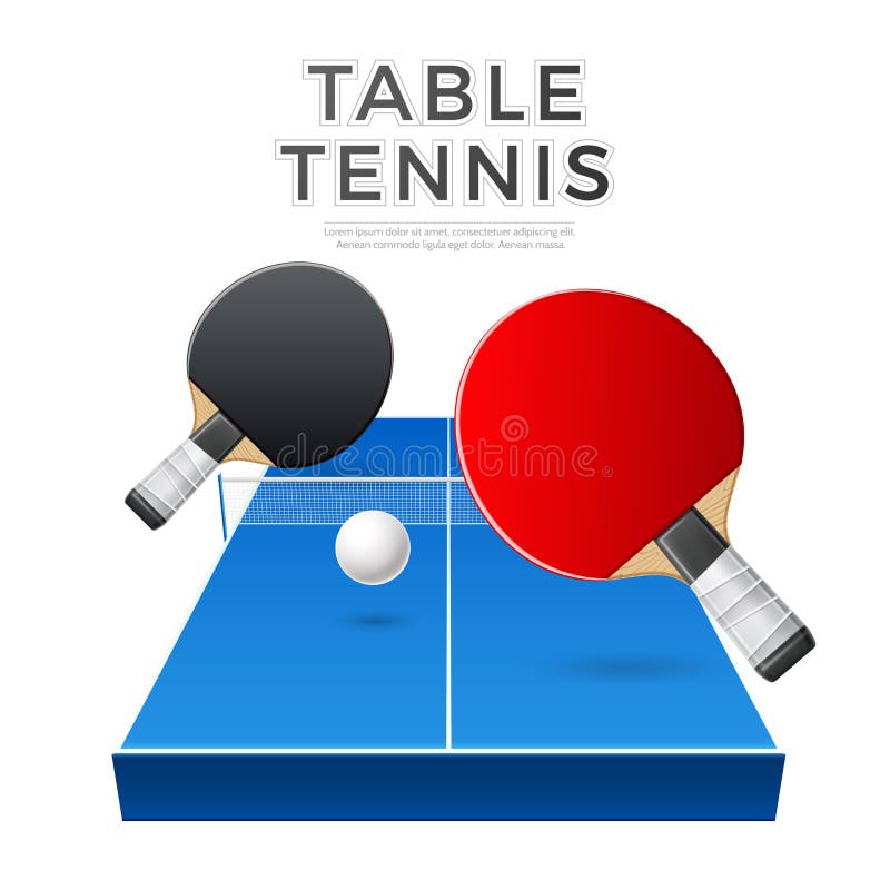 Red Para El Ejemplo Del Vector Del Ping-pong De Los Tenis De Mesa