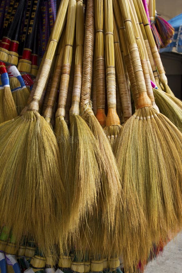 Brooms made from natural grass, Philippines. Brooms made from natural grass, Philippines