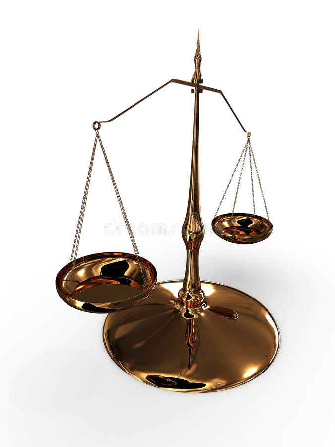 Balance scale isolated on white background vector illustration