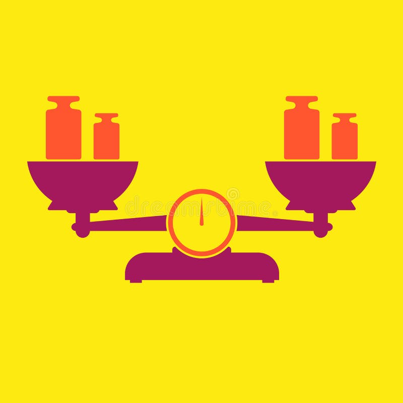 https://thumbs.dreamstime.com/b/balance-scales-calibration-weights-flat-style-vector-illustration-isolated-yellow-background-balance-scales-231509414.jpg